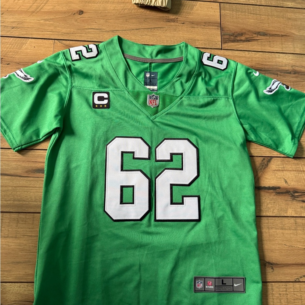 NFL Green #62 Football Jersey with Captain Patch